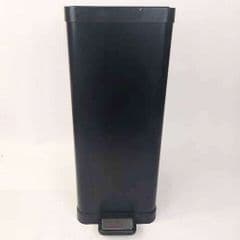 George Home Black 30L Rectangular Pedal Bin RRP 35.00 lot R1157