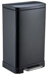 George Home Black Rectangular Pedal Bin 30L RRP 35.00 lot R1698