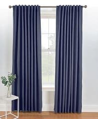George Home Blue Blackout Hidden Tab Top Curtains 66x54 RRP 30.00 lot GD