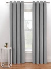 George Home Charcoal Matte Velvet Eyelet Curtains 66x54 RRP 35.00 lot GD