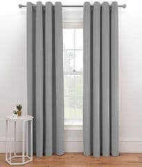 George Home Charcoal Matte Velvet Eyelet Curtains 90x90 RRP 60.00 lot GD