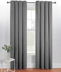 George Home Charcoal Plain Eyelet Curtains 90x90 RRP 37.00 lot GD
