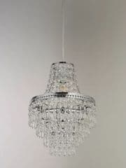 George Home Clear Easy Fit Tiered Chandelier Light Shade RRP 30.00 lot GD