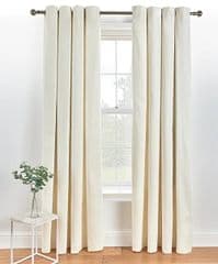 George Home Cream Plain Eyelet Curtains 90x72 RRP 35.00 lot GD
