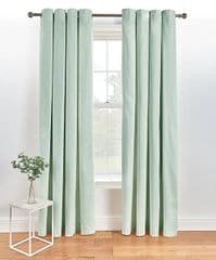 George Home Duck Egg Plain Eyelet Curtains RRP 37.00 lot GD