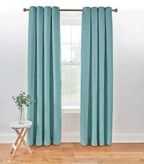 George Home Duck Egg Textured Weave Eyelet Curtains 90x72 RRP 48 lot GD