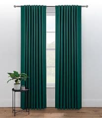 George Home Emerald Green Blackout Hidden Tab Top Curtains 66x54 RRP30.00 lot GD