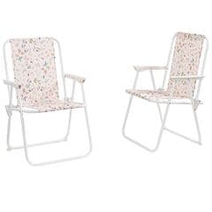 George Home Folding Chair 2 Pack - Strawberry Print RRP 30.00 lot GD