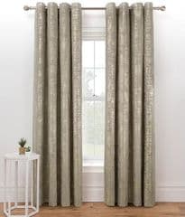George Home Gold Metallic Shimmer Velvet Eyelet Curtains 66x54 RRP £35 lot GD