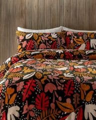 George Home Green Print Leaf Supersoft Fleece Duvet Set Double RRP 30.00 lot GD