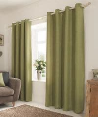George Home Green Textured Weave Eyelet Curtains 90x90 RRP 52.00 lot GD