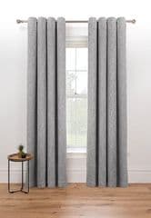 George Home Grey Boucle Eyelet Curtains 90x90 RRP 60.00 lot GD