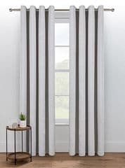 George Home Grey Chenille Thermal Eyelet Curtains 66x54 RRP 50.00 lot GD