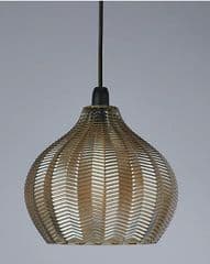 George Home Herringbone Glass Easy Fit Light Shade RRP 32.00 lot GD