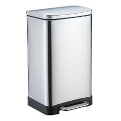 George Home Silver Rectangular Pedal Bin 30L RRP 35.00 lot R1688