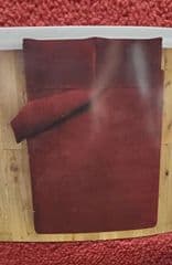 George Home Teddy Plain Duvet Set Super King - Dark Red RRP 30.00 lot GD