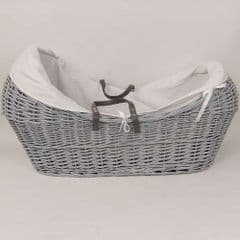 Kinder Valley White Waffle Grey Wicker Pod With Grey Stand RRP 99.00 lot R1065