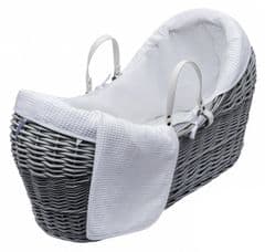Kinder Valley White Waffle on Grey Wicker Pod RRP 99.00 lot GD