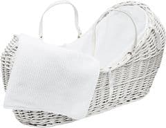 Kinder Valley White Waffle White Wicker Pod RRP 85.00 lot GD