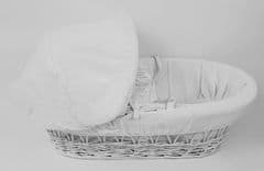 Kinder Valley White Wicker Basket RRP 62.00 lot R1074