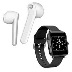Mixx Streambuds AX TWS Earphones White & Smart Watch RRP 79.99 lot H2006