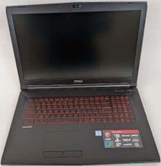 MSI Gaming Intel I7-7700hq GTX1050ti 500GB SSD lot H1489