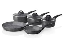 Tower 5 Piece Forged Pan Set with Cerastone Coating - Graphtie RRP 75.00 lot GD