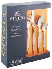 Viners Twist 18/0 16 Piece Cutlery Set Giftbox