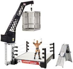 WWE Crash Cage Playset with Figure Assortment RRP £34.99 lot R131