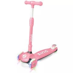 Zinc Three Wheeled Folding Light Up T-motion Scooter - Pink RRP 64.00 lot R1284