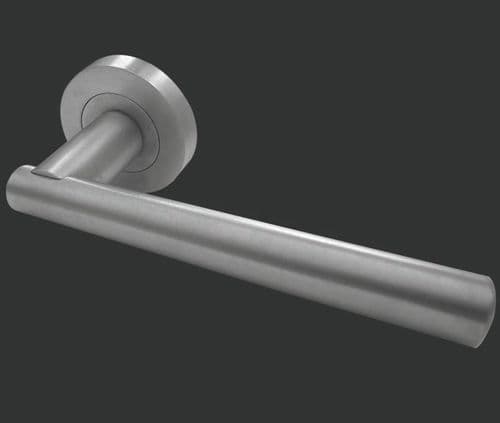 Frelan Rosetta Lever on Rose JV843SC Satin Chrome