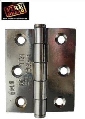 Hinges Polished Chrome Plated Class 7 75x50x2.2 (1.5PRS) Comes With Intumescent Plates