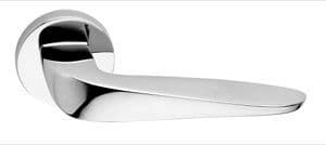 Polished Chrome Plated ARIA Lever On Round Rose - Boxed
