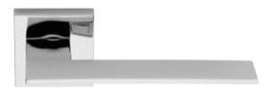 Polished Chrome Plated BLADE Lever On Square Rose - Boxed
