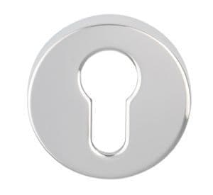 Polished Chrome Plated Round Euro Profile Escutcheon EACH - Boxed