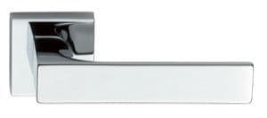 Polished Chrome Plated TUKE Lever On Square Rose - Boxed
