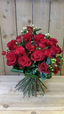 24 Red Rose Vase arrangement FREE LOCAL DELIVERY