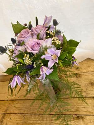 Brides Lilac hand tied bouquet