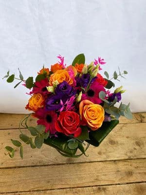 Brides Vibrant hand tied bouquet