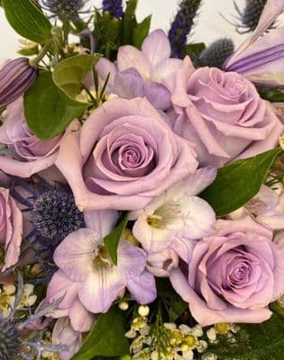 Bridesmaids Lilac hand tied bouquet