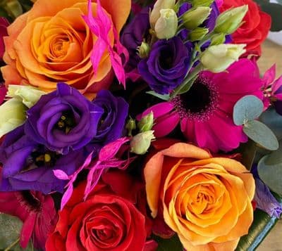 Bridesmaids Vibrant hand tied bouquet (1)