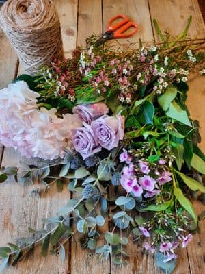Florist Choice Aqua bouquet starter Mothers Day soft pastel