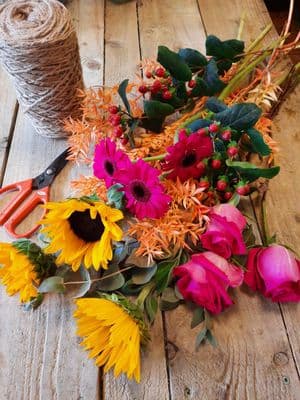 Florist choice aqua bouquet starter vibrant Mothers day mixmix