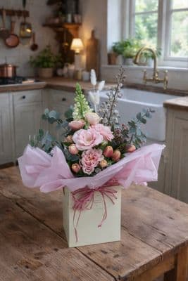 Garden Style soft Aqua Bouquet