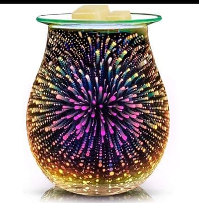 3D Electric LED Holographic Aroma Touch Lamp Wax Melting Burner