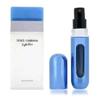 Dolce & Gabbana Light Blue 5ml Spray Women's Refillable Travel Atomizer NEW