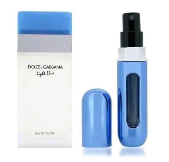Dolce & Gabbana Light Blue 5ml Spray Women's Refillable Travel Atomizer NEW