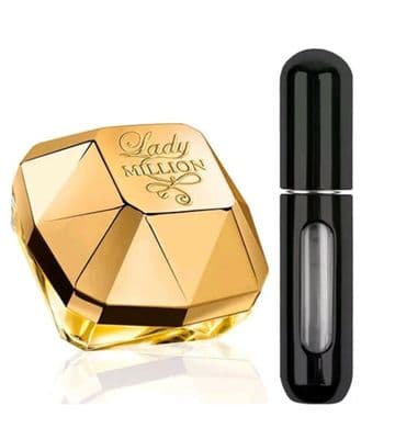 PACO RABANNE LADY MILLION EAU DE PARFUM - 5ML IN REFILLABLE TRAVEL SPRAY