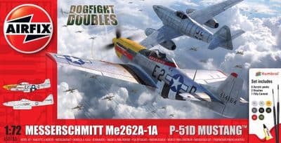 Airfix Starter/Gift Set A50183 Messerschmitt Me262 & P-51d Mustang  1:72 Scale