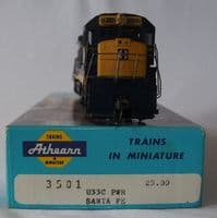 ATHEARN 3501 U33C SANTA FE PWR
